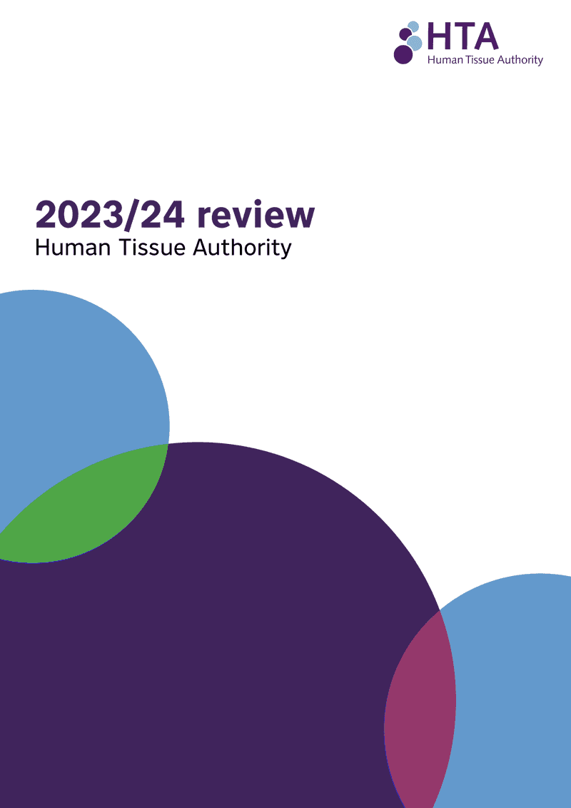 2023 24 Review Human Tissue Authority   HTA Review 2023 24   Front Cover 